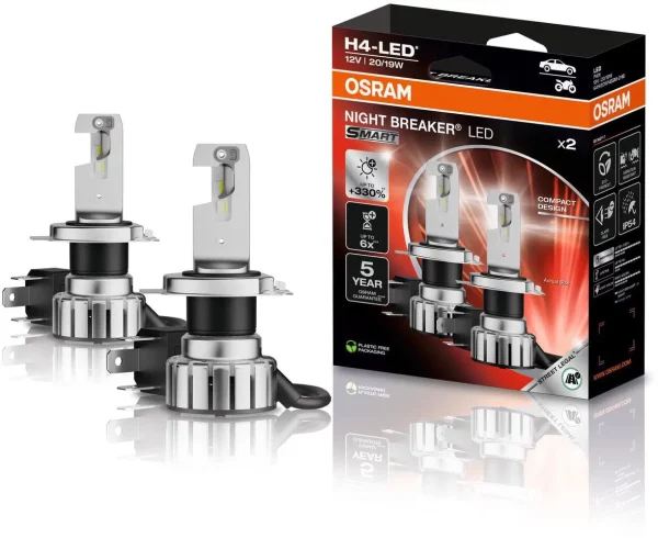 H4 led izzó Osram Night Breaker LED SMART H4, +330% 2db/csomag